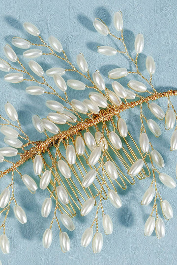 Srebrna perła Bridal Hair Clip